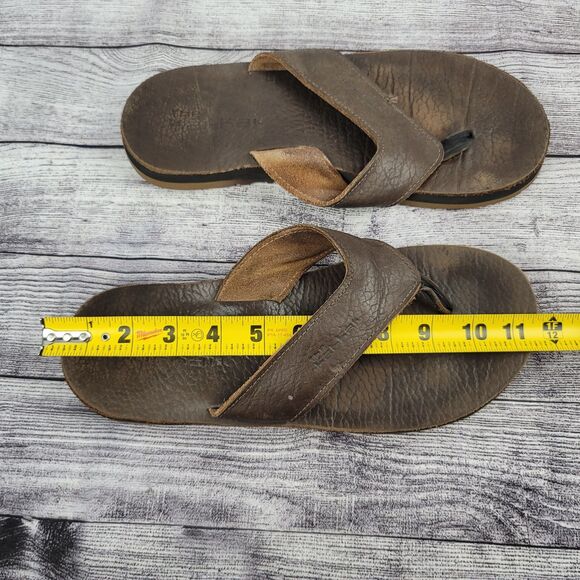 The Kai Kai Brown Leather Slides Flip Flop Comfort Sandals - Picture 6 of 6
